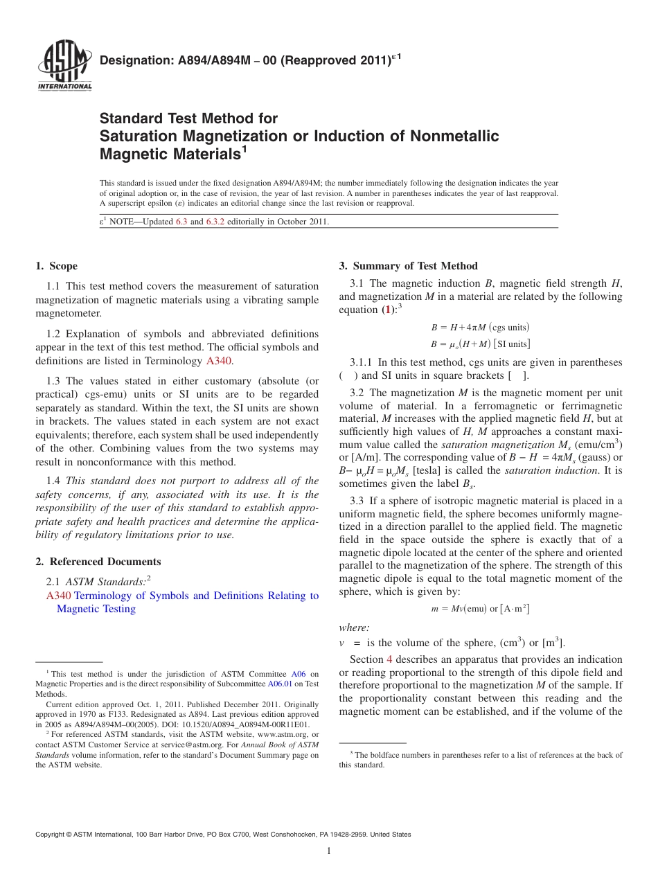 ASTM A894 - A 894M - 00 (2011)e1.pdf_第1页