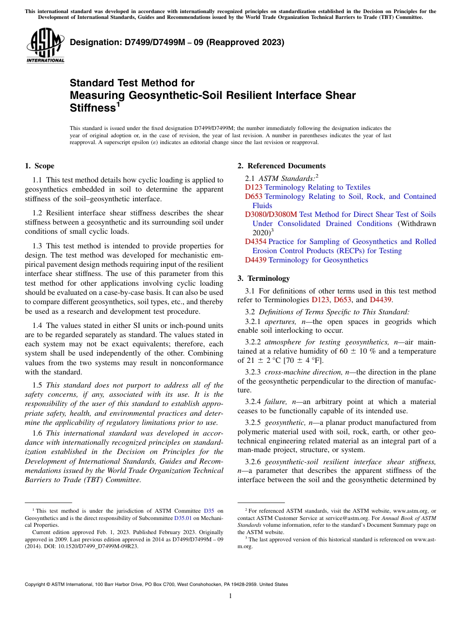 ASTM D7499 - D 7499M - 09 (2023).pdf_第1页