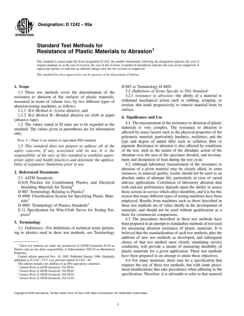 ASTM D1242 - 95a.pdf_第1页