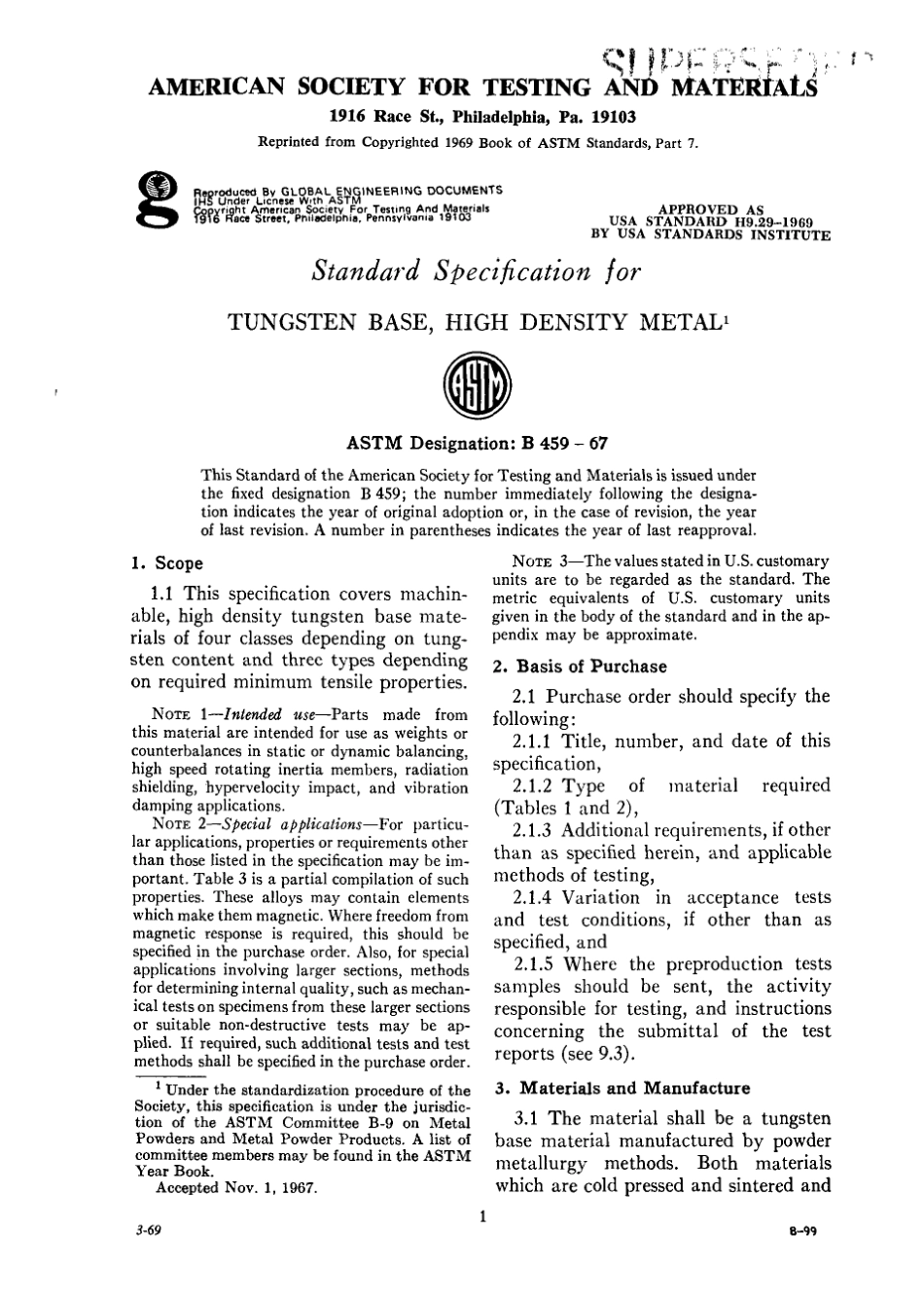 ASTM B459 - 67 scan.pdf_第1页