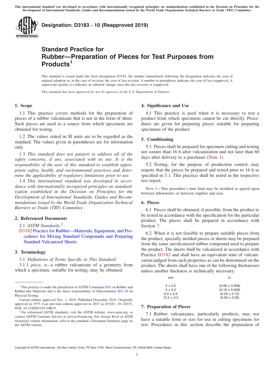 ASTM D3183 - 10 (2019).pdf_第1页