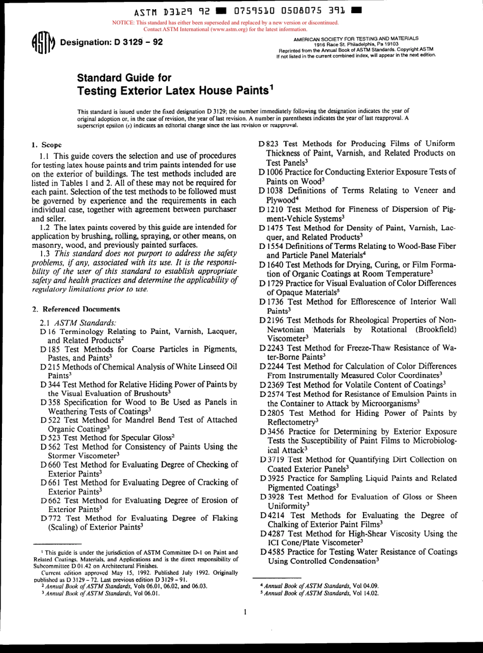 ASTM D3129 - 92 scan.pdf_第1页