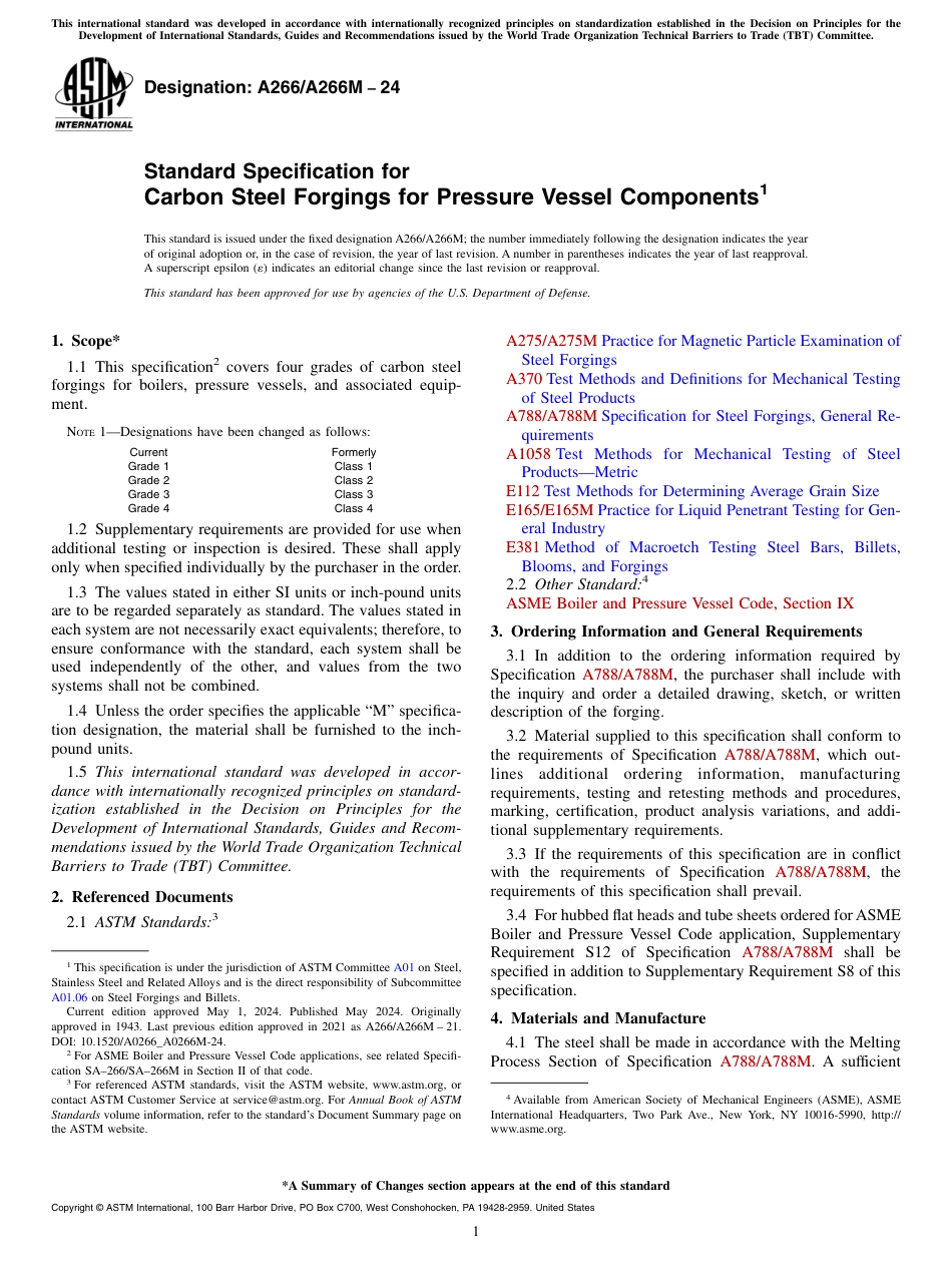 ASTM A266 - A 266M - 24.pdf_第1页