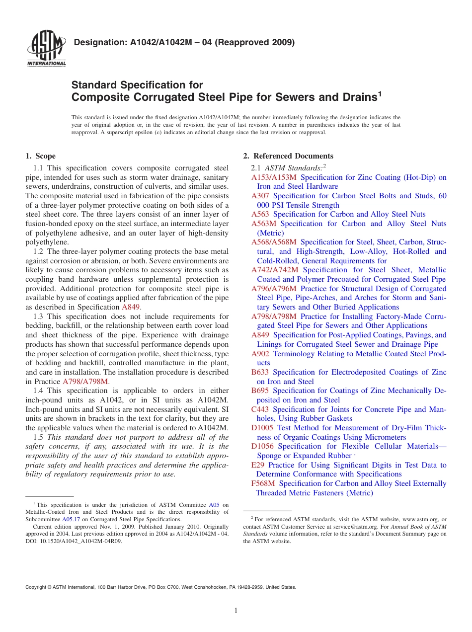 ASTM A1042 - A 1042M - 04 (2009).pdf_第1页