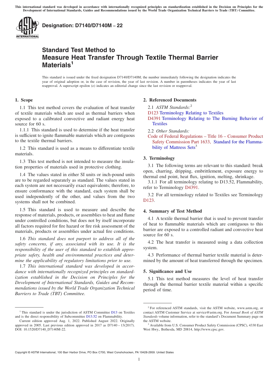 ASTM D7140 - D 7140M - 22.pdf_第1页