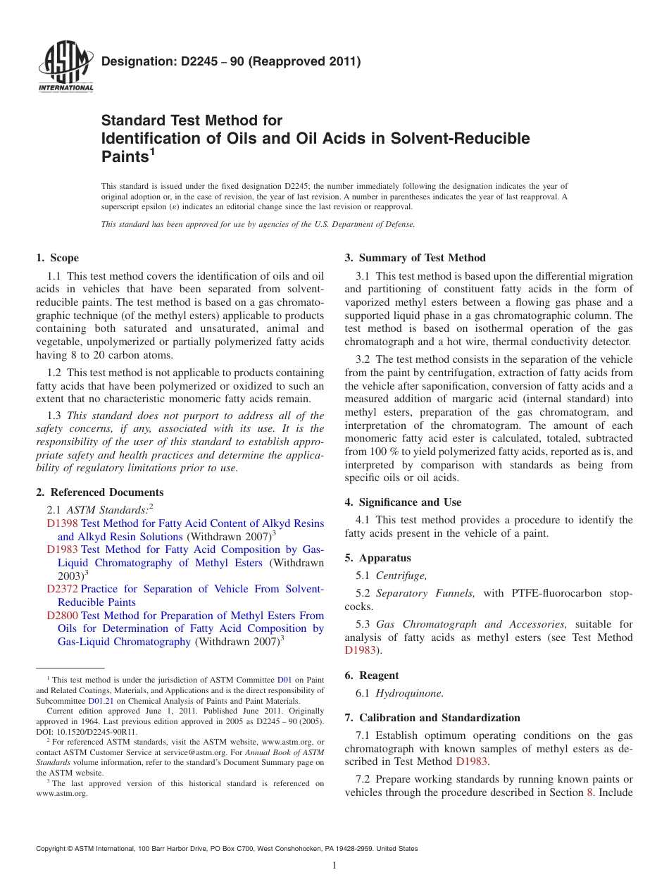 ASTM D2245 - 90 (2011).pdf_第1页