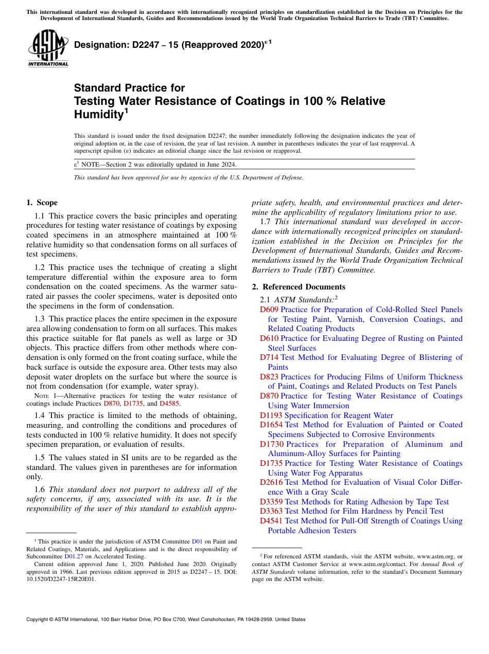 ASTM D2247 - 15 (2020)e1.pdf_第1页