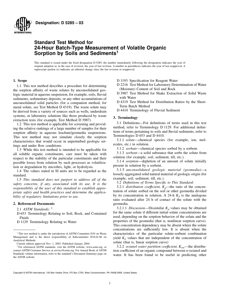ASTM D5285 - 03.pdf_第1页