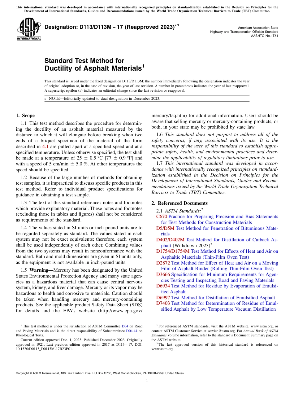 ASTM D113 - D 113M - 17 (2023)e1.pdf_第1页
