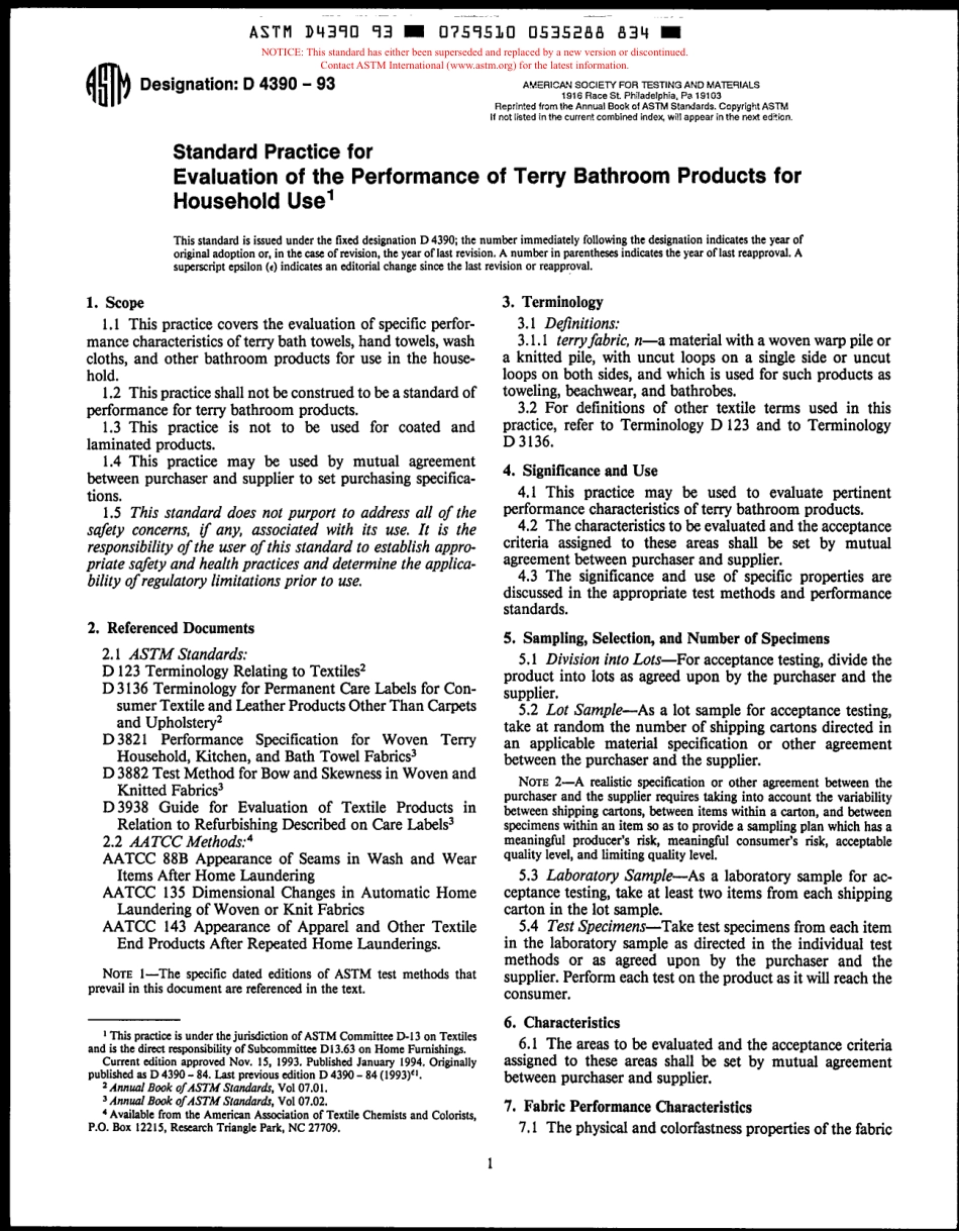 ASTM D4390 - 93 scan.pdf_第1页