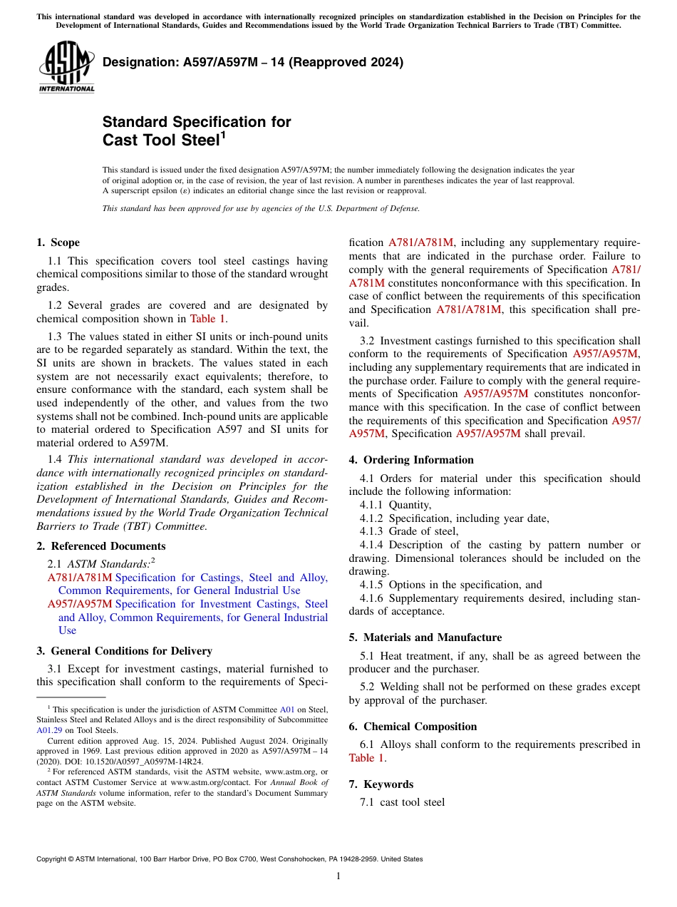 ASTM A597 - A 597M - 14 (2024).pdf_第1页
