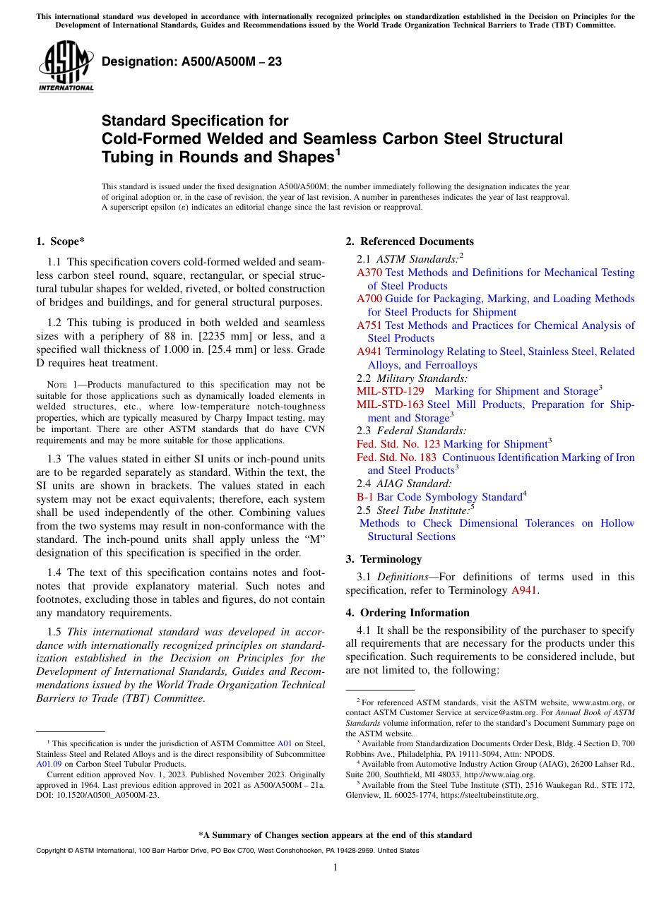 ASTM A500 - A 500M - 23.pdf_第1页