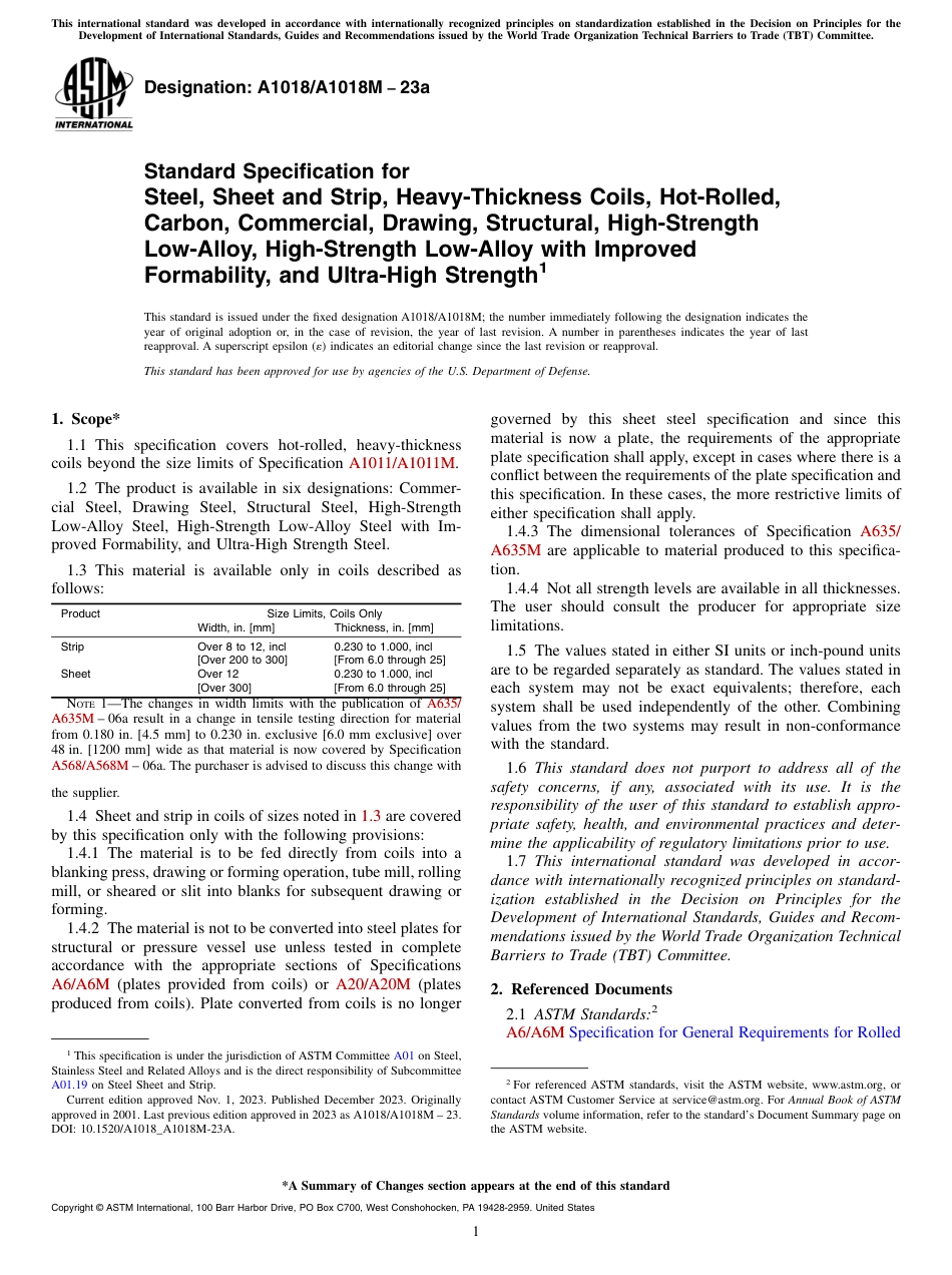 ASTM A1018 - A 1018M - 23a.pdf_第1页