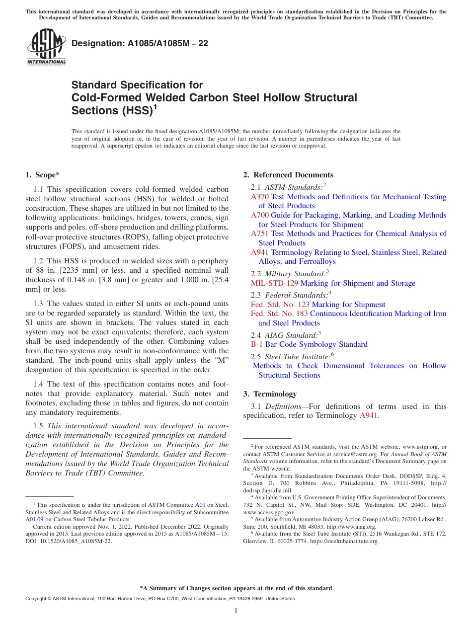 ASTM A1085 - A 1085M - 22.pdf_第1页