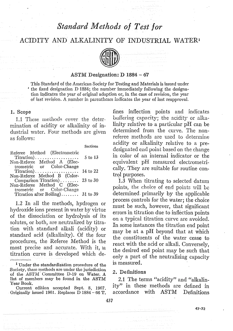 ASTM D1884 - 67 scan.pdf_第1页
