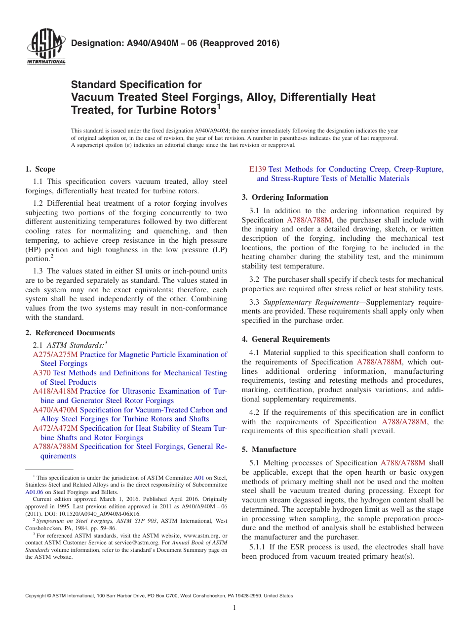 ASTM A940 - A 940M - 06 (2016).pdf_第1页