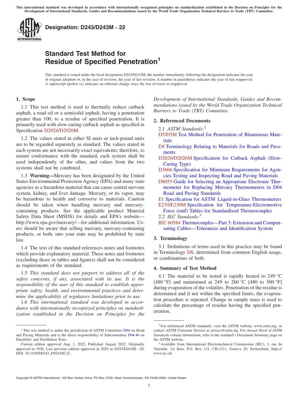 ASTM D243 - D 243M - 22.pdf_第1页