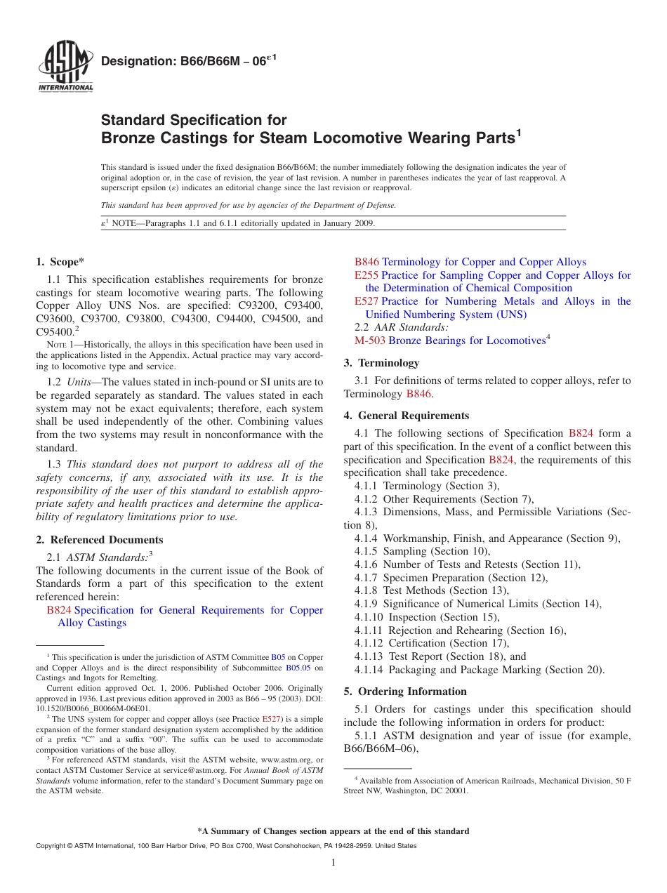 ASTM B66 - B 66M - 06e1.pdf_第1页