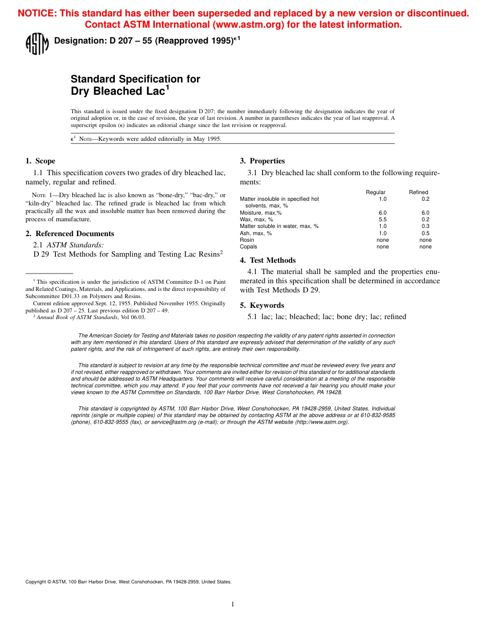 ASTM D207 - 55 (1995)e1.pdf_第1页
