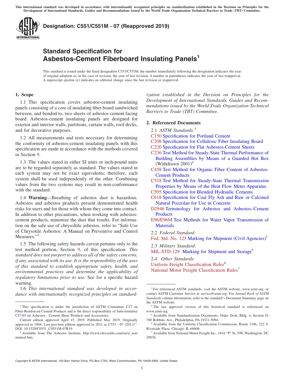 ASTM C551 - C 551M - 07 (2019).pdf_第1页