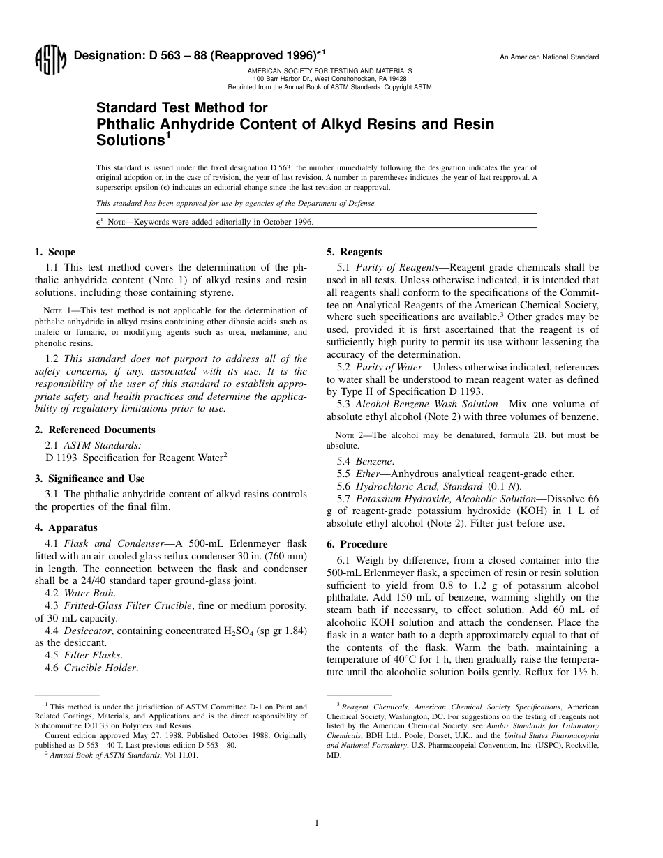 ASTM D563 - 88 (1996)e1.pdf_第1页