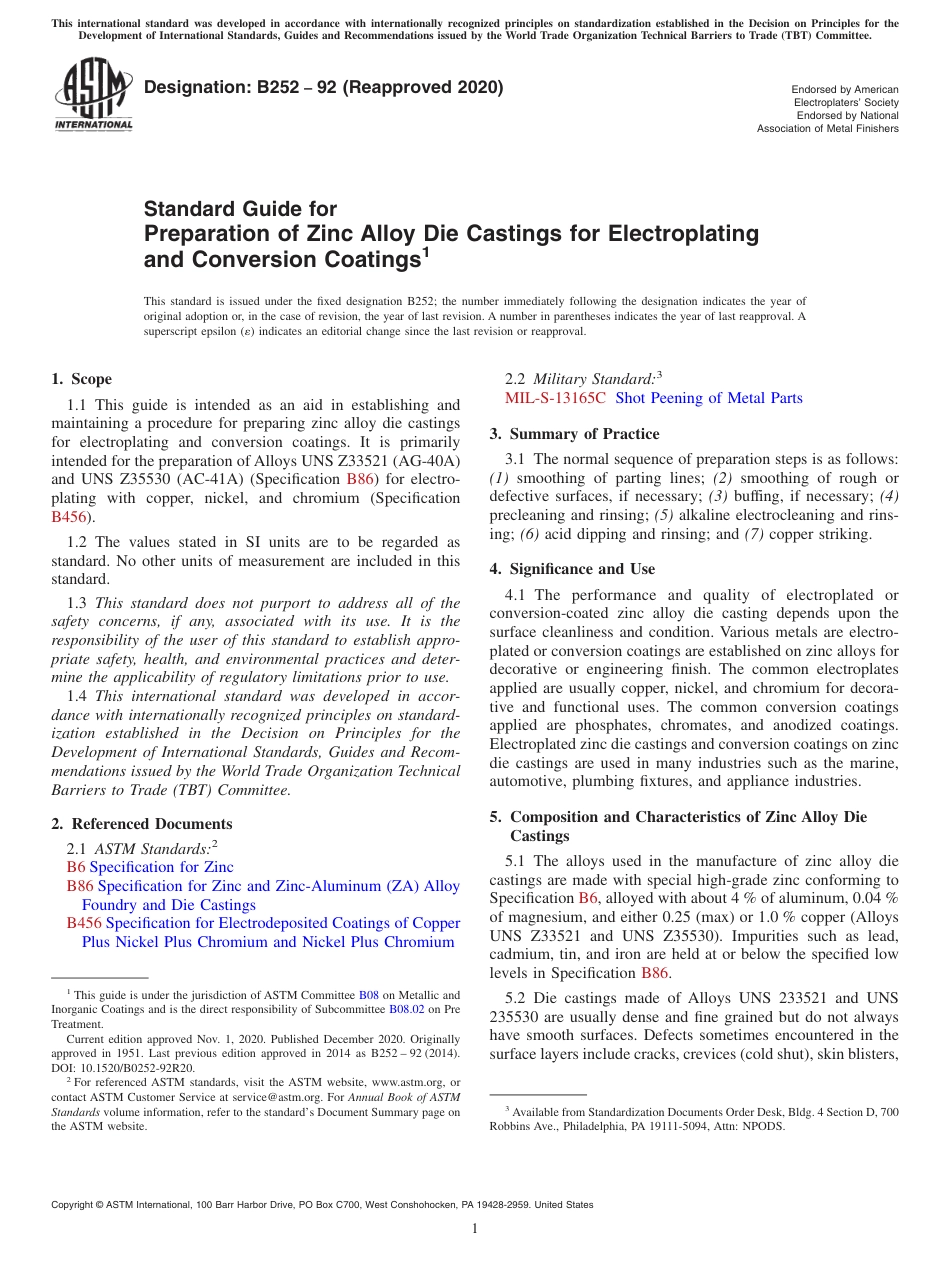 ASTM B252 - 92 (2020).pdf_第1页
