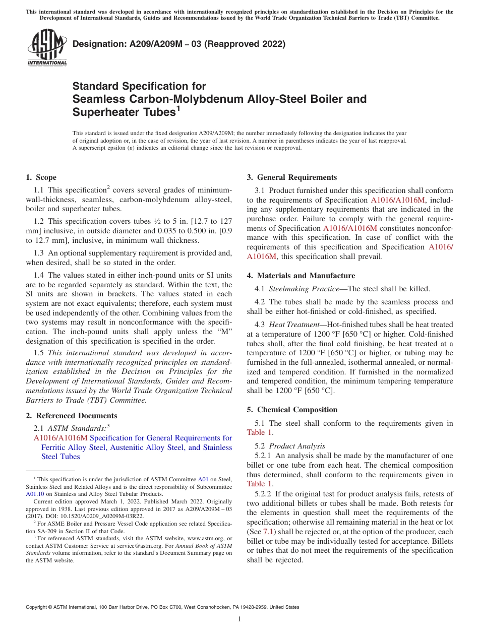 ASTM A209 - A 209M - 03 (2022).pdf_第1页