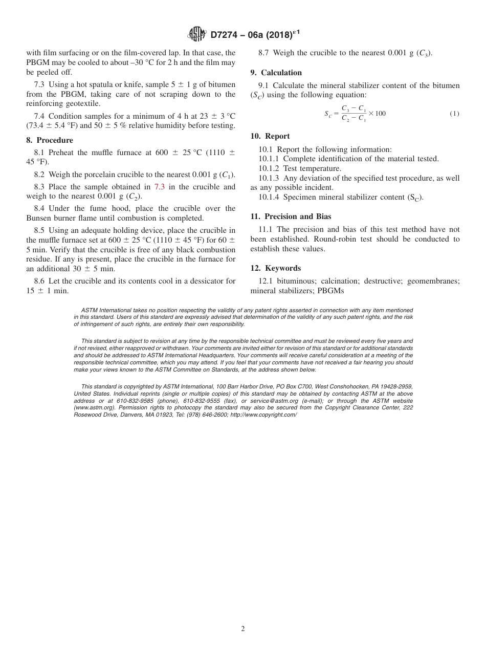 ASTM D7274 - 06a (2018)e1.pdf_第2页