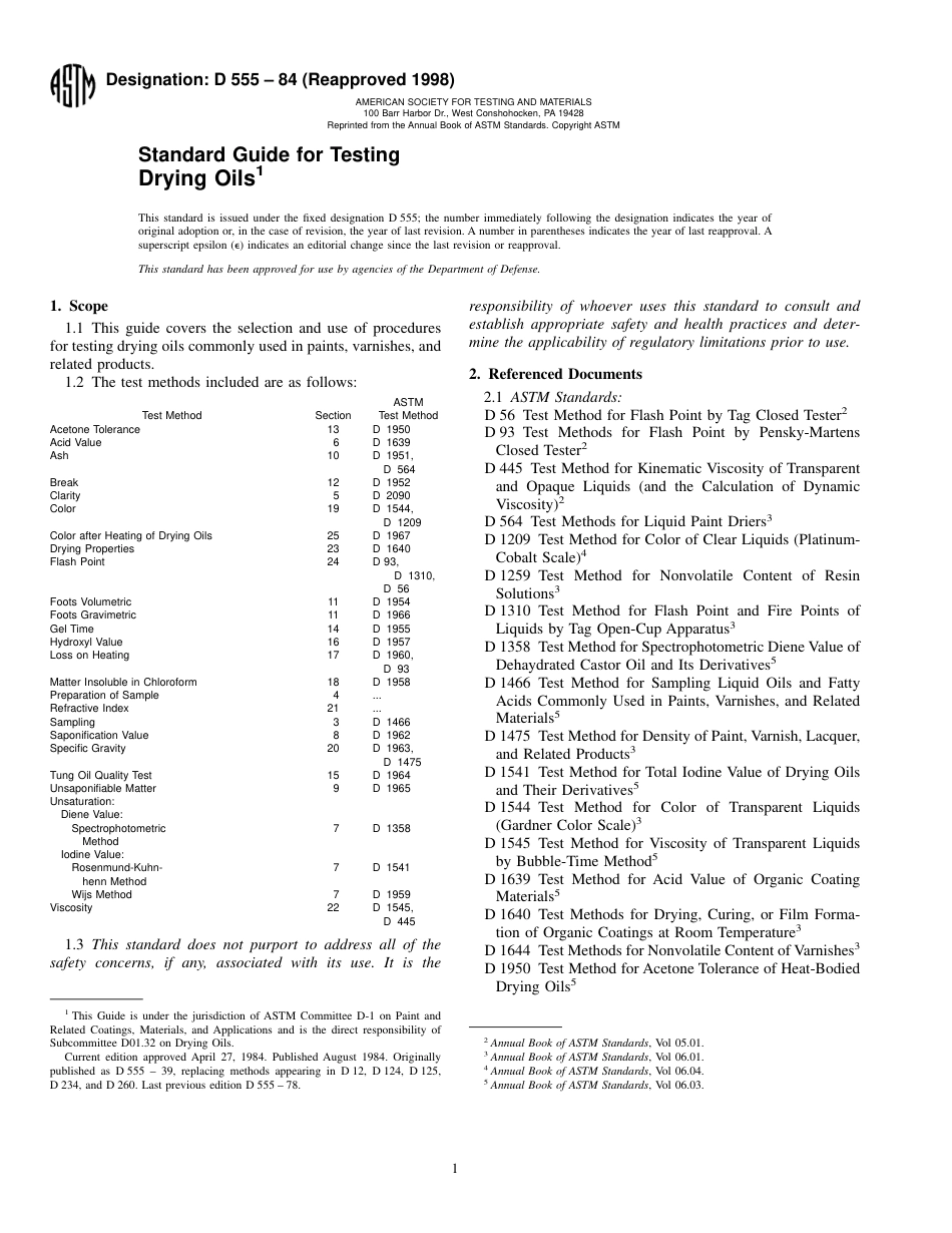 ASTM D555 - 84 (1998).pdf_第1页