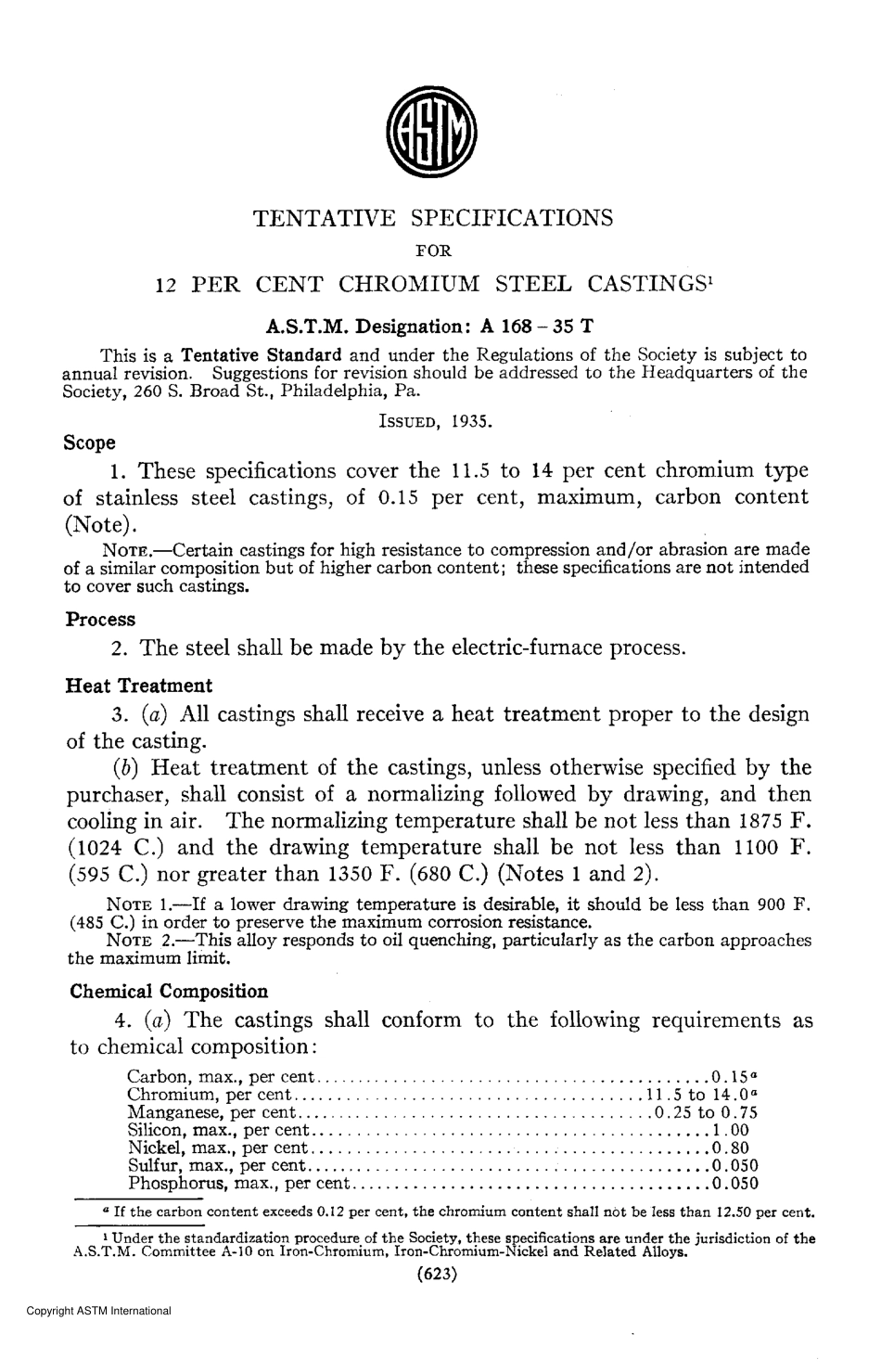 ASTM A168 - 35 scan.pdf_第1页