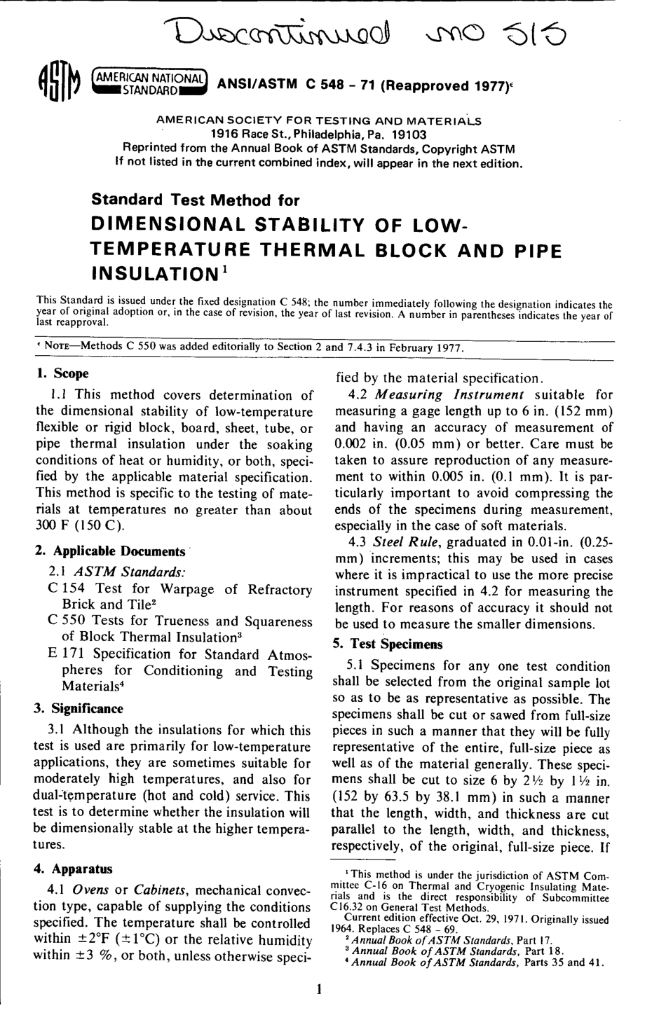 ASTM C548 - 71 (1977) scan.pdf_第1页