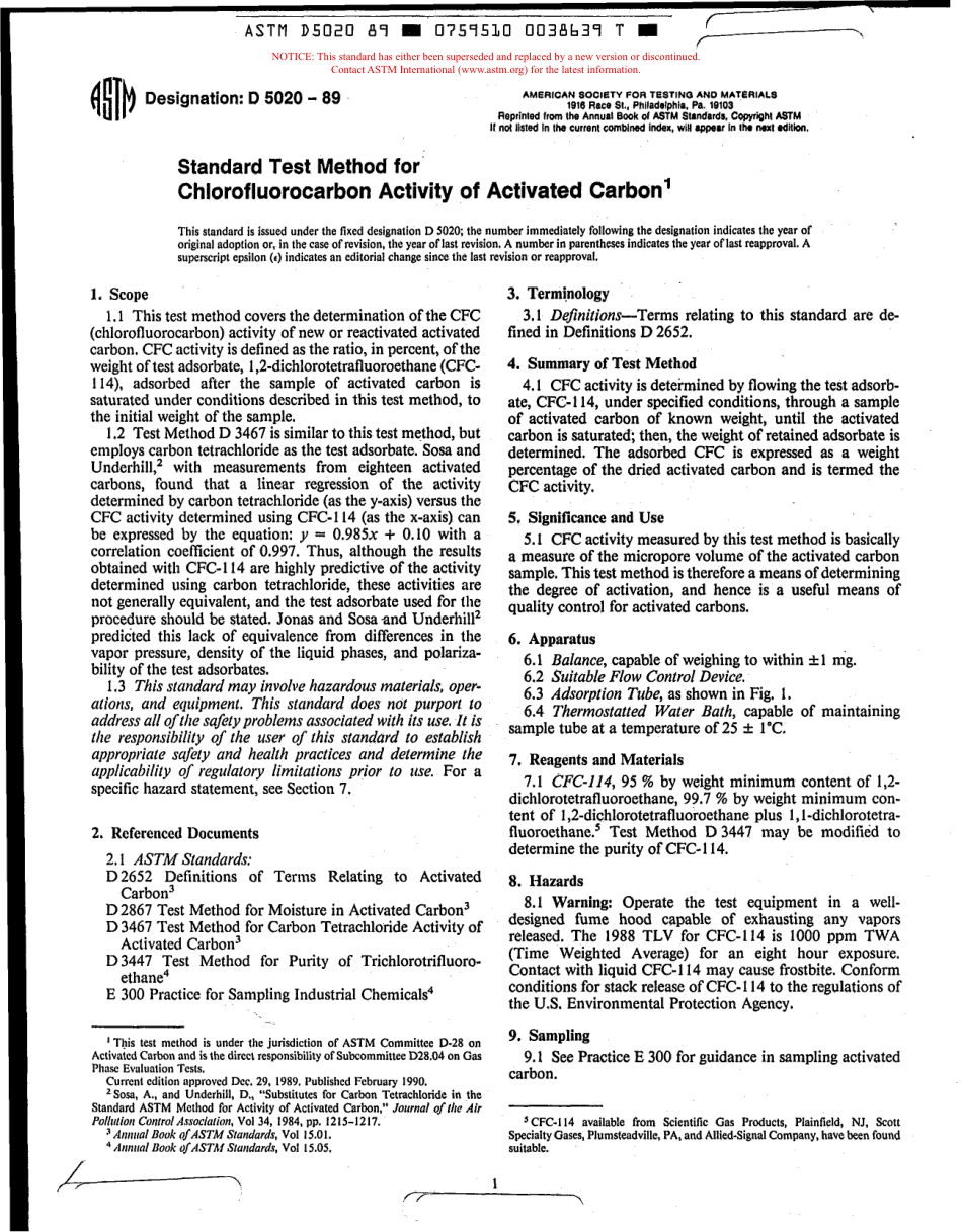ASTM D5020 - 89 scan.pdf_第1页