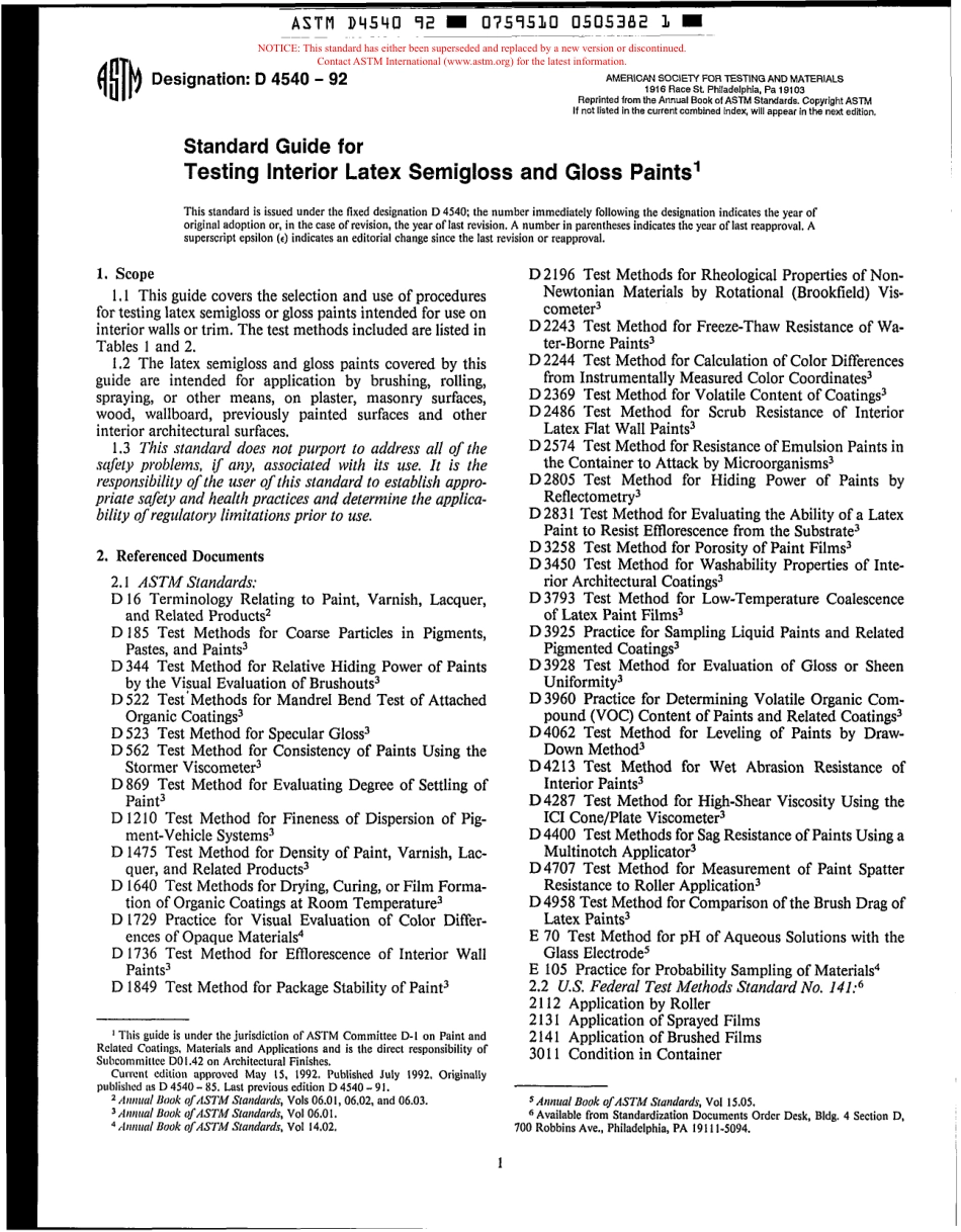 ASTM D4540 - 92 scan.pdf_第1页