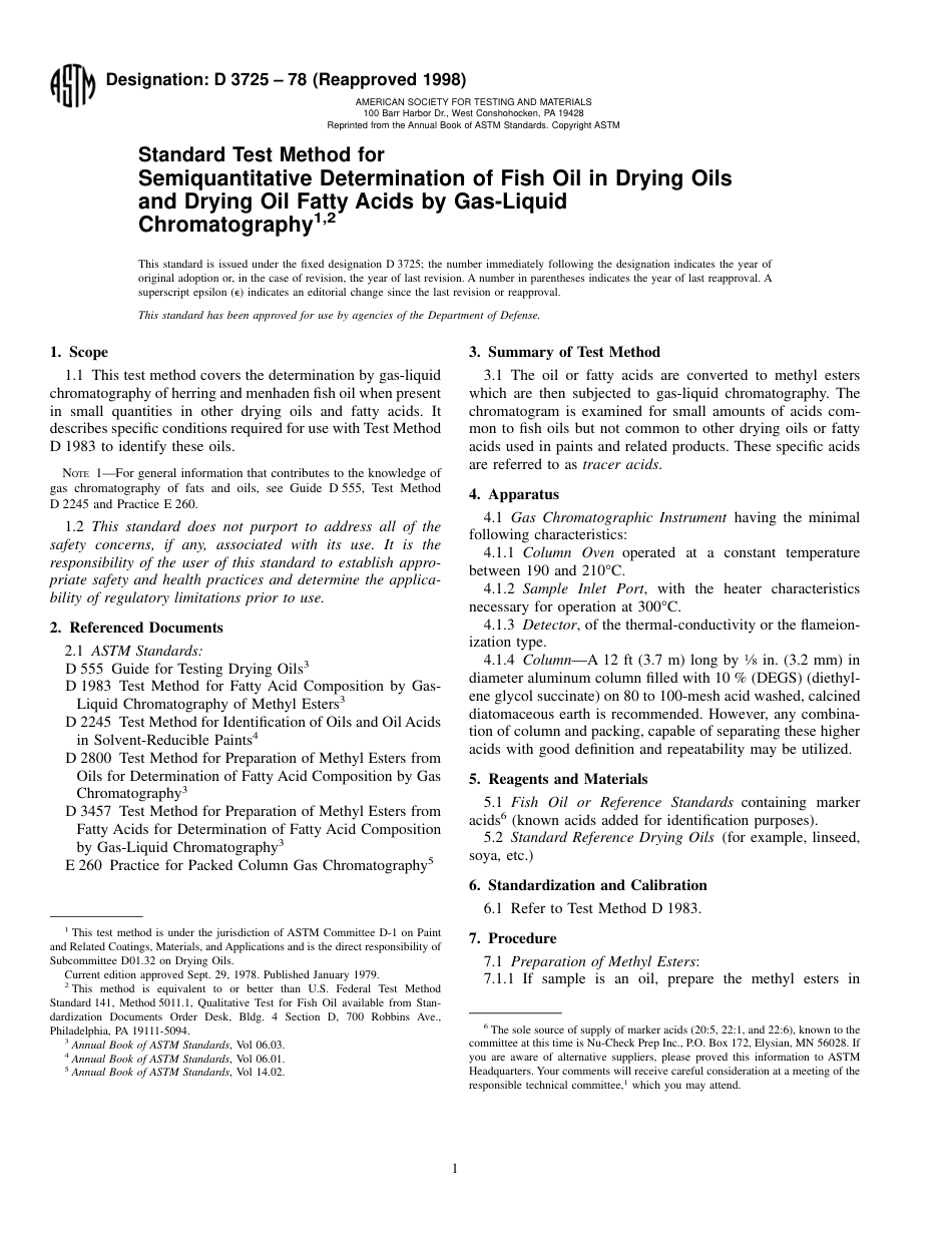 ASTM D3725 - 78 (1998).pdf_第1页