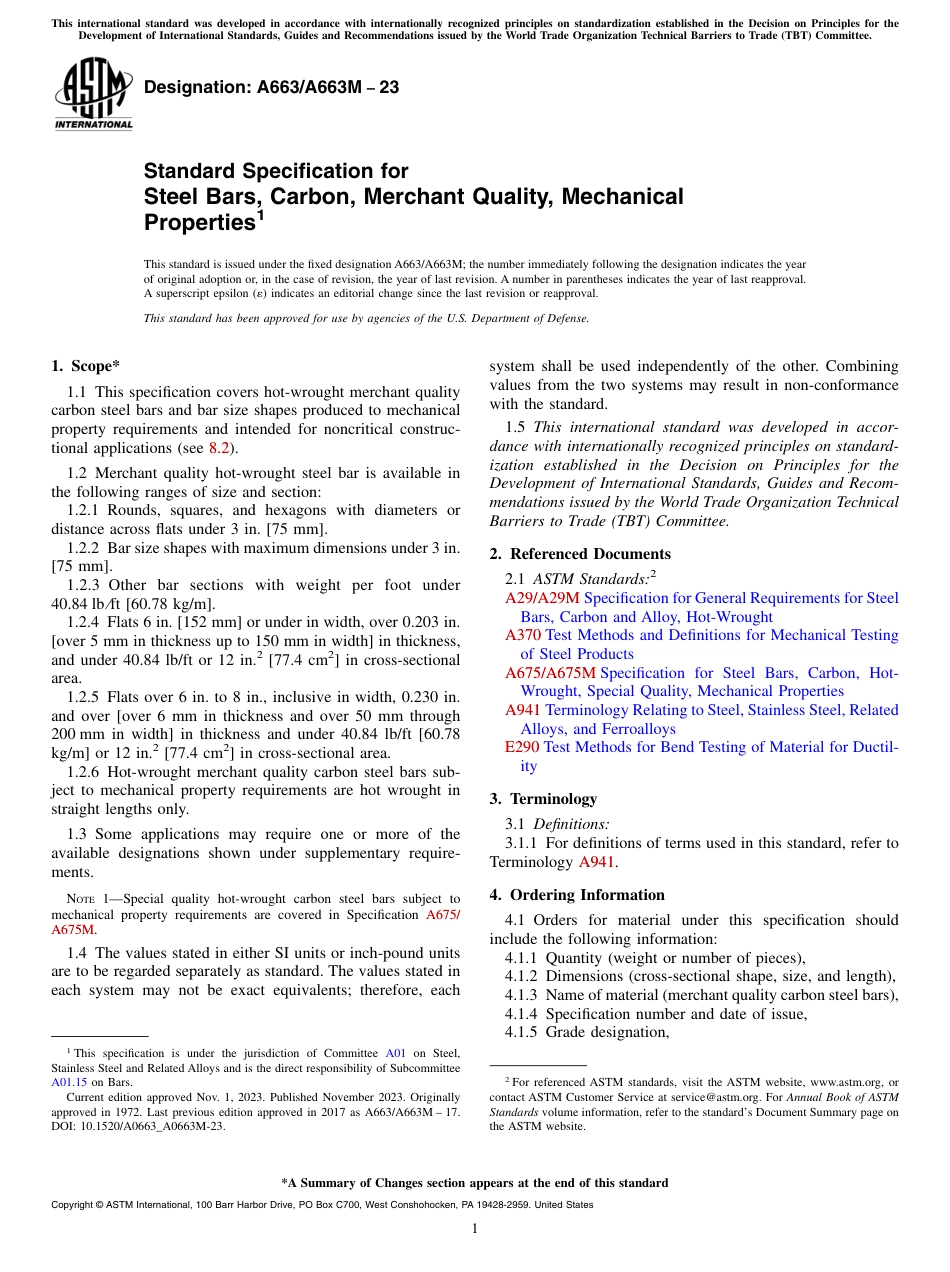 ASTM A663 - A 663M - 23.pdf_第1页