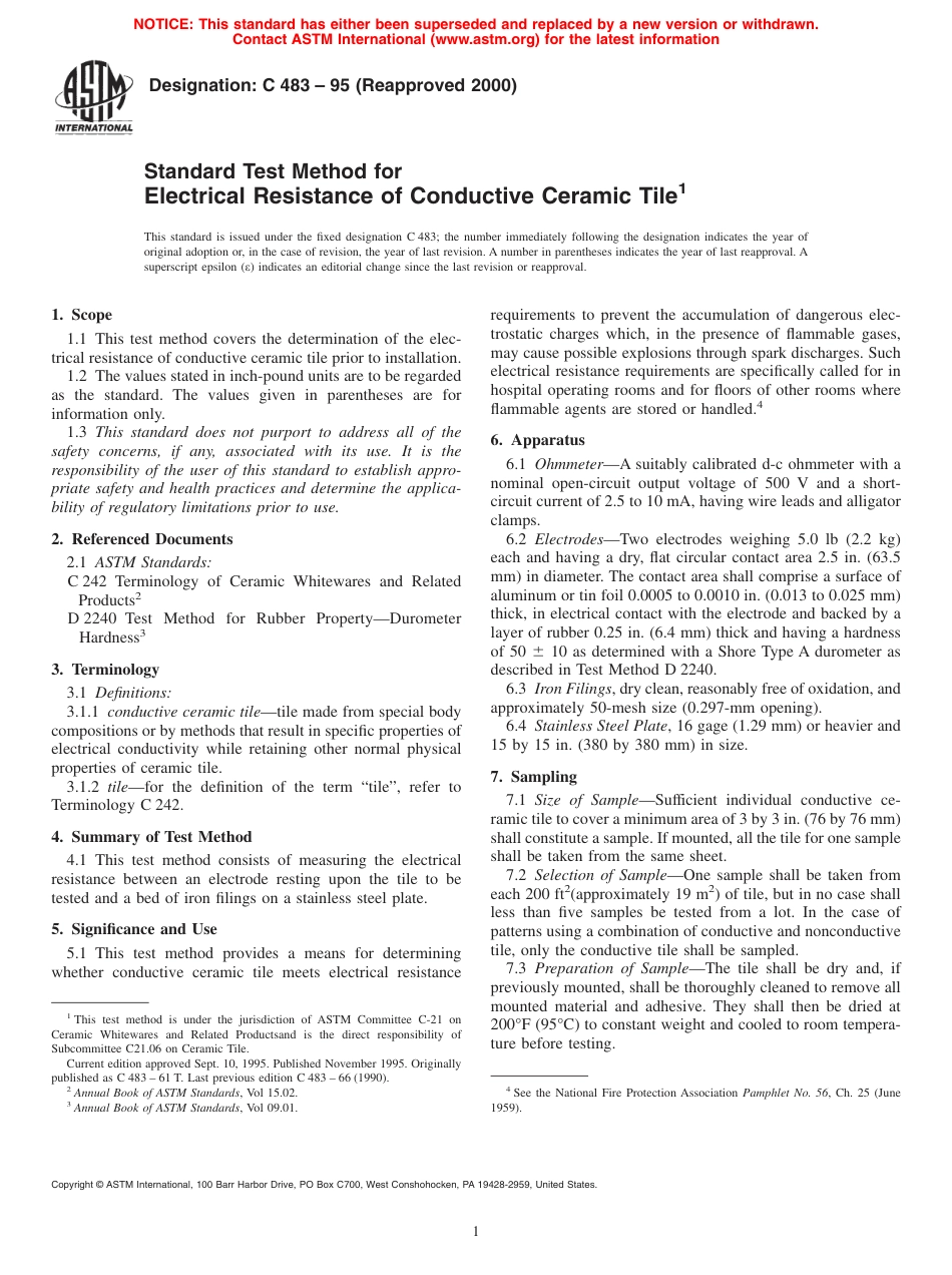 ASTM C483 - 95 (2000).pdf_第1页