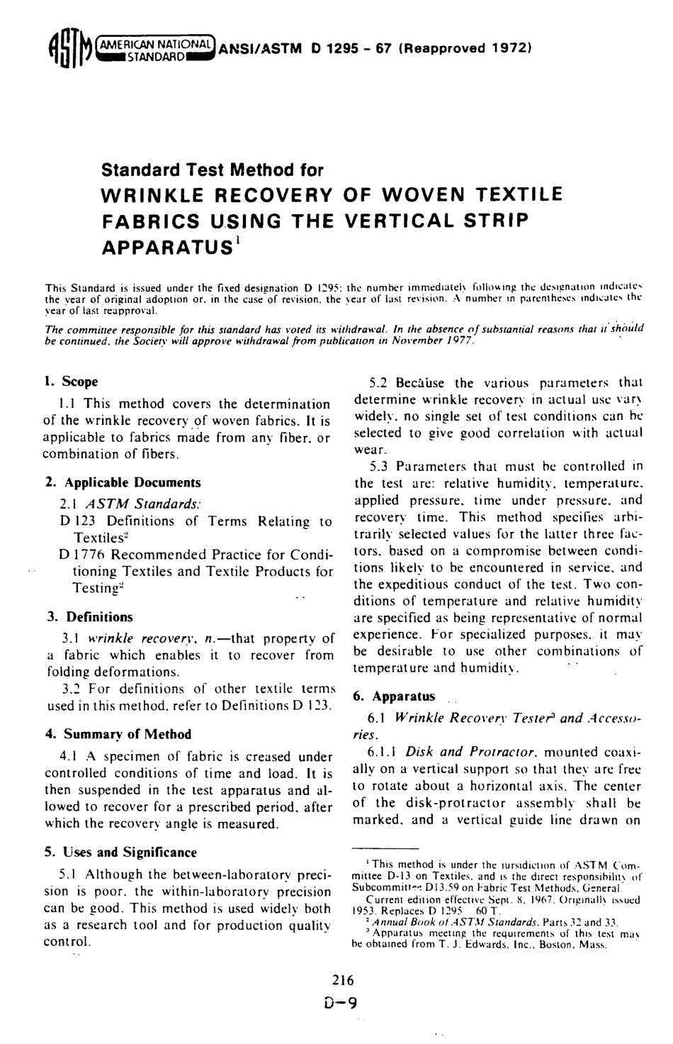 ASTM D1295 - 67 (1972) scan.pdf_第1页