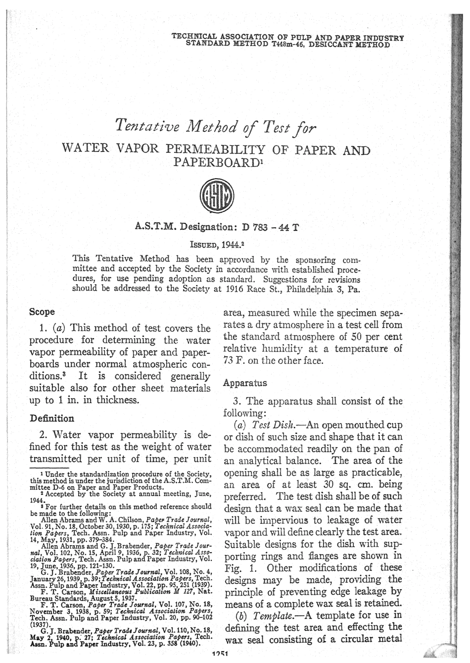 ASTM D783 - 44T scan.pdf_第1页