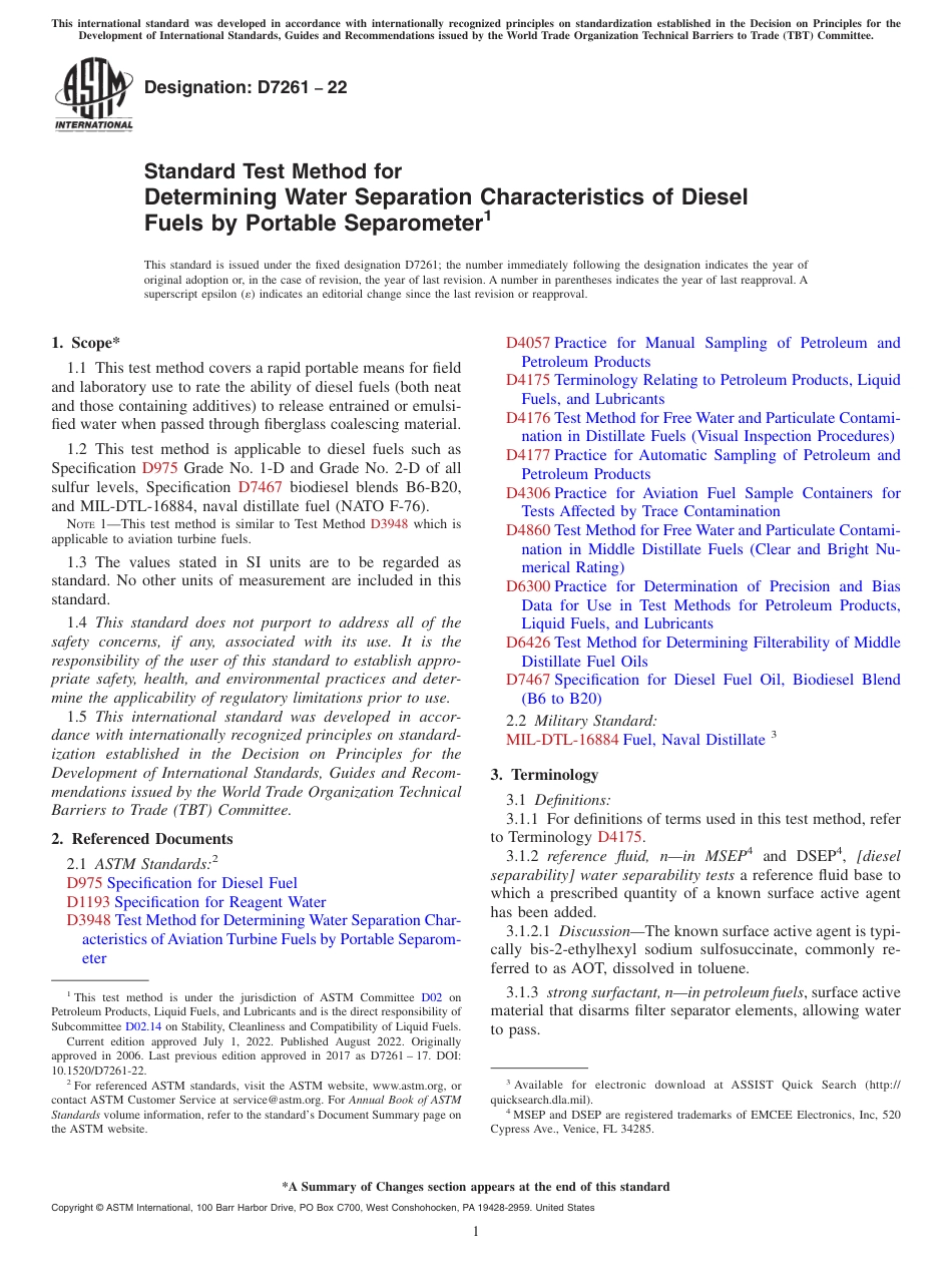 ASTM D7261 - 22.pdf_第1页