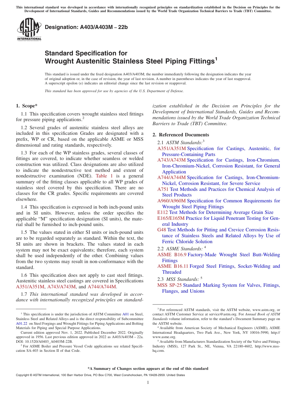 ASTM A403 - A 403M - 22b.pdf_第1页