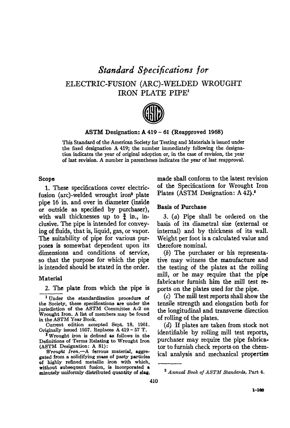 ASTM A419 - 61 (1968) scan.pdf_第1页