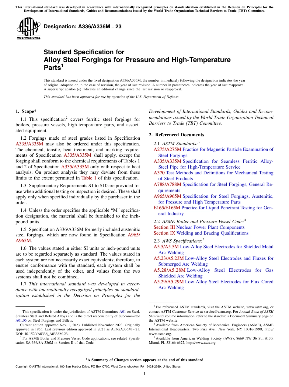 ASTM A336 - A 336M - 23.pdf_第1页