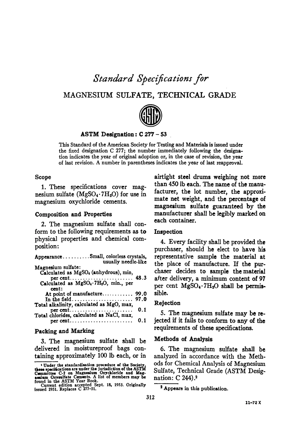 ASTM C277 - 53 scan.pdf_第1页