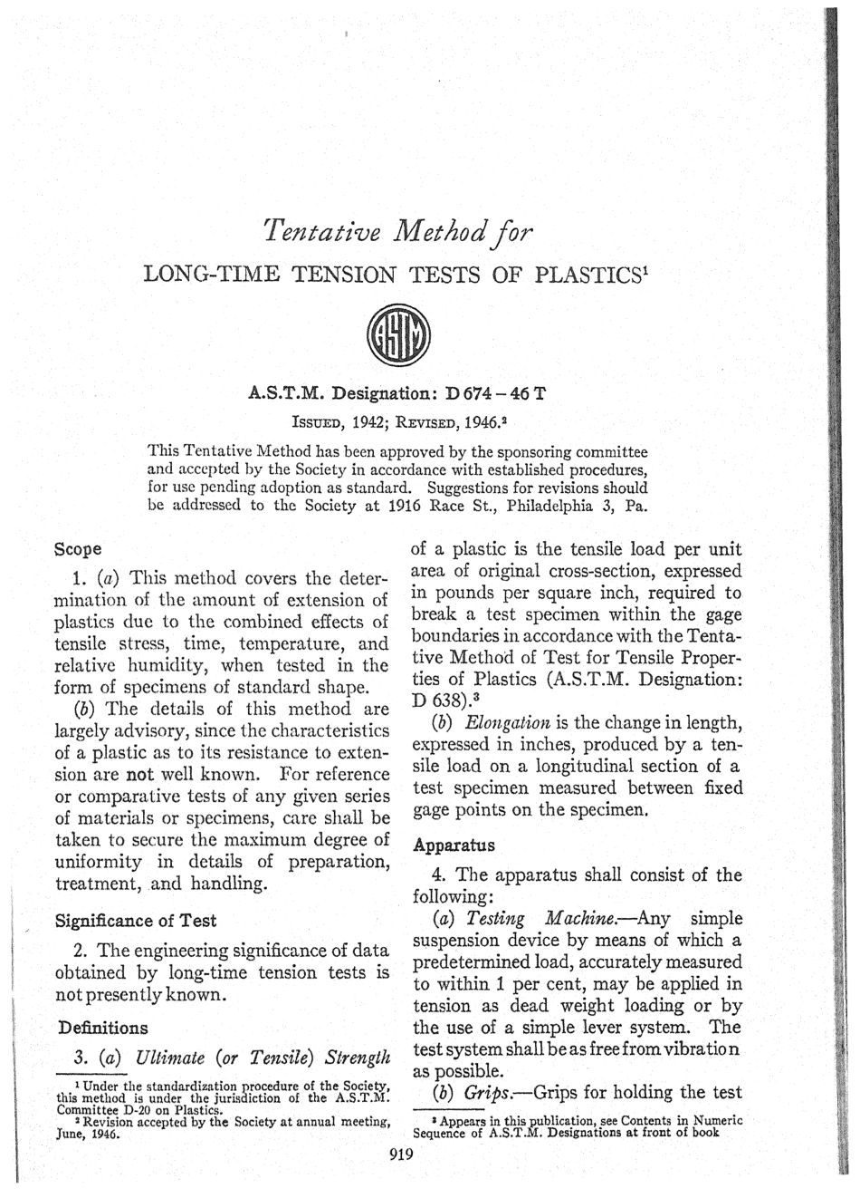 ASTM D674 - 46T scan.pdf_第1页