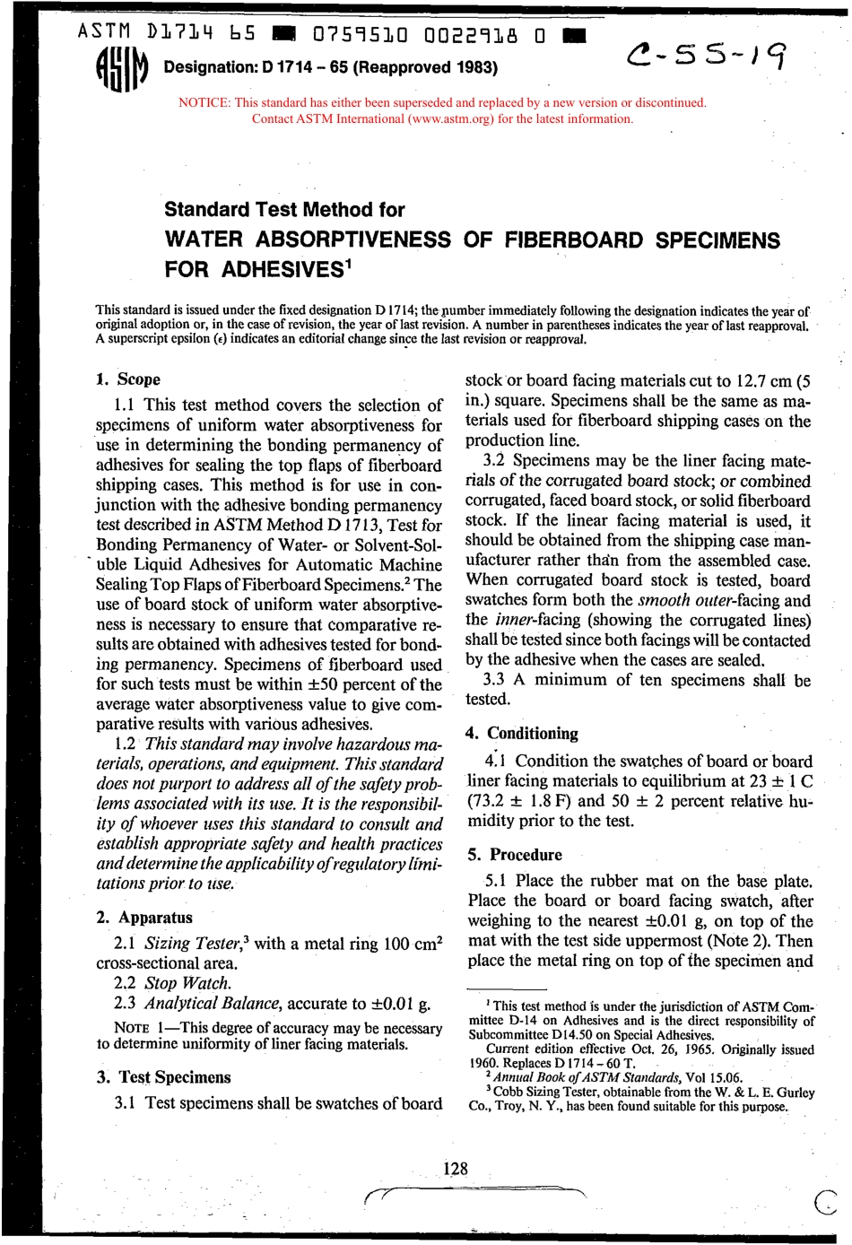 ASTM D1714 - 65 (1983) scan.pdf_第1页