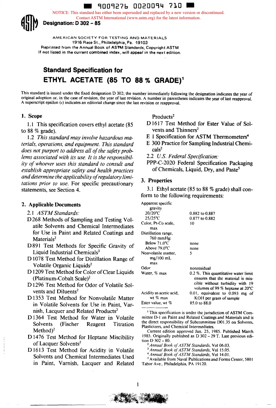 ASTM D302 - 85 scan.pdf_第1页