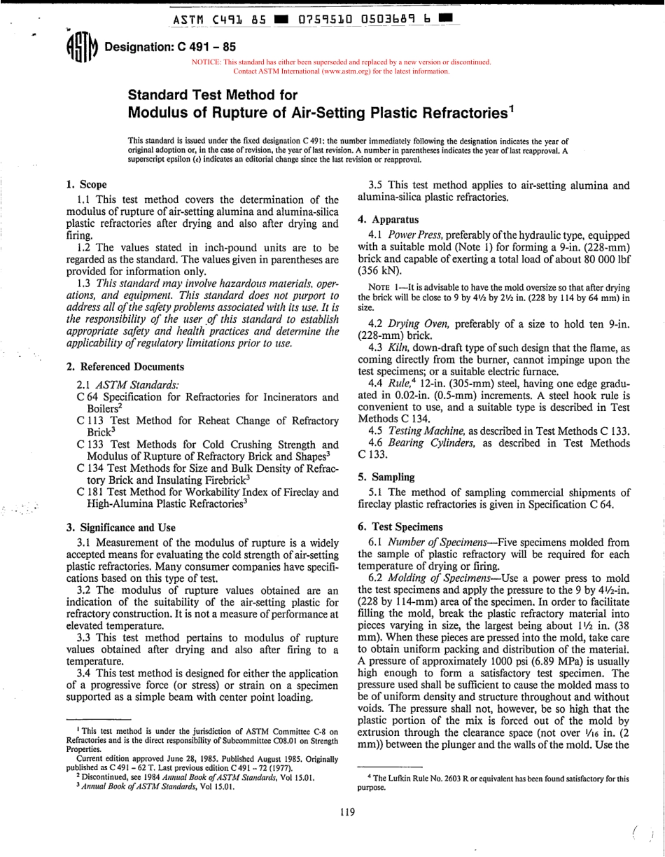 ASTM C491 - 85 scan.pdf_第1页