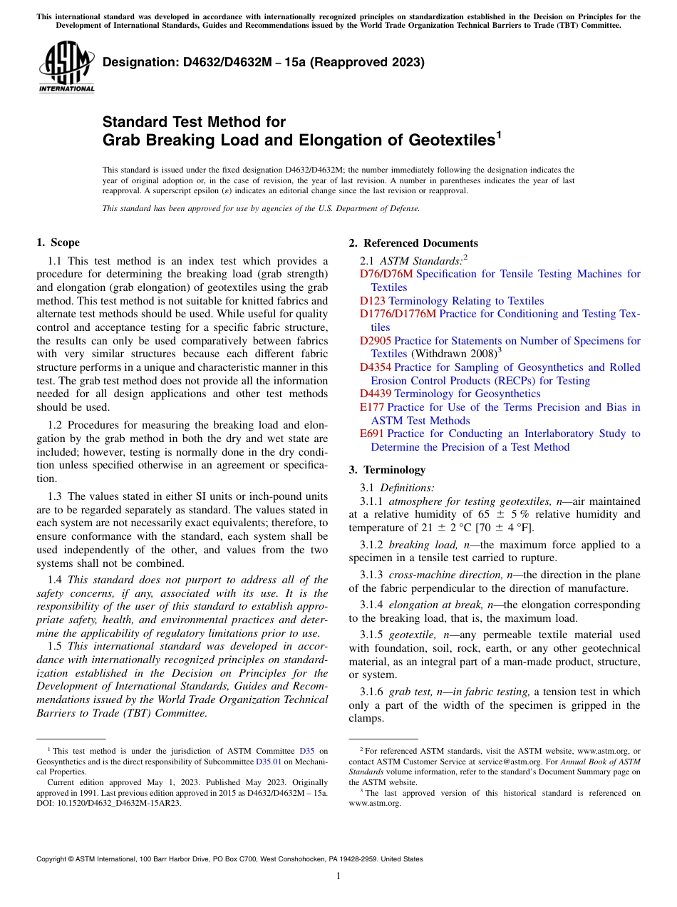 ASTM D4632 - D 4632M - 15a (2023).pdf_第1页