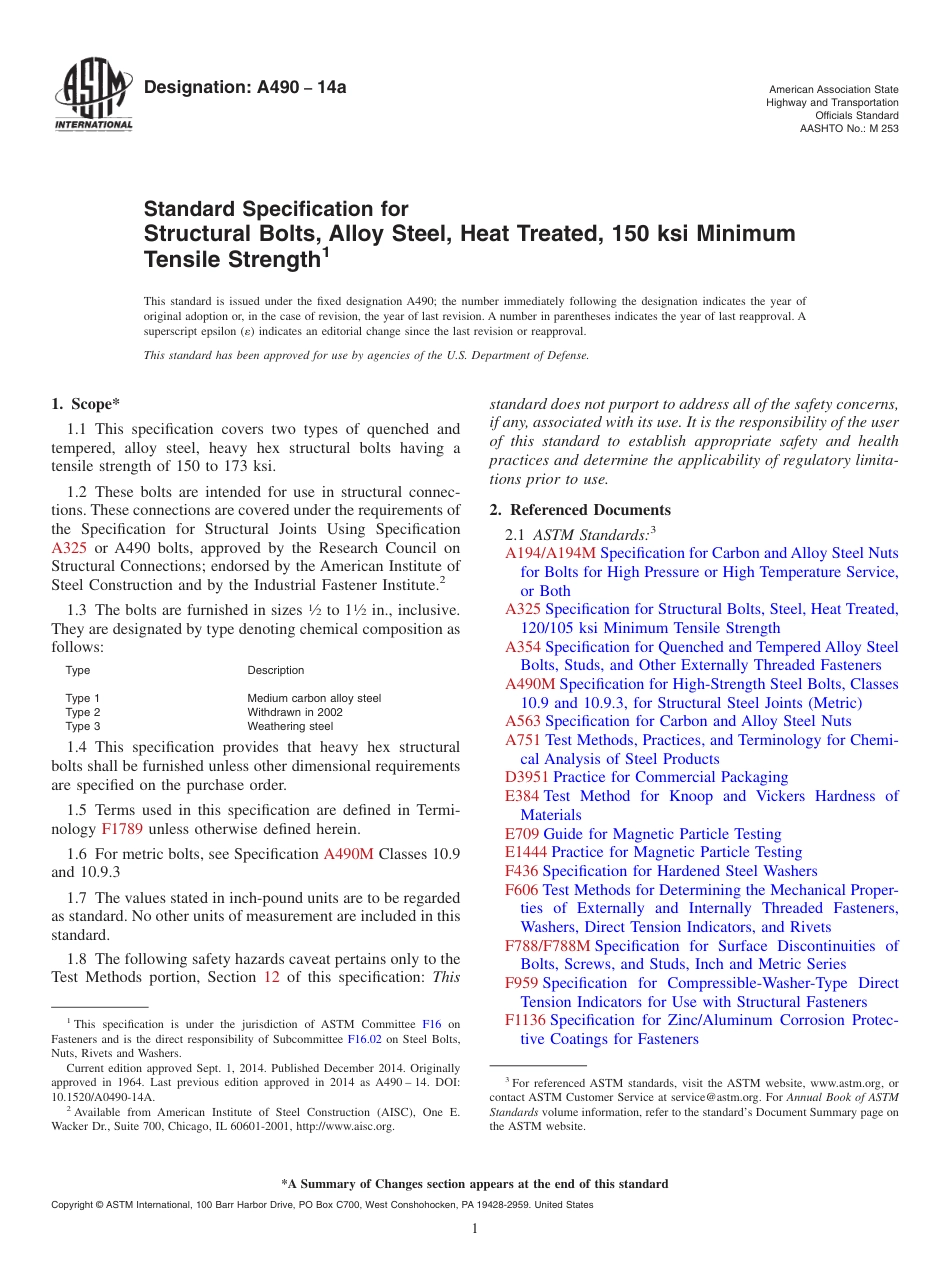 ASTM A490 - 14a.pdf_第1页