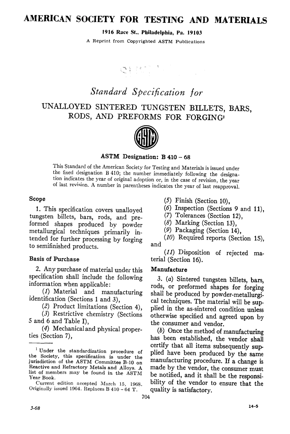 ASTM B410 - 68 scan.pdf_第1页